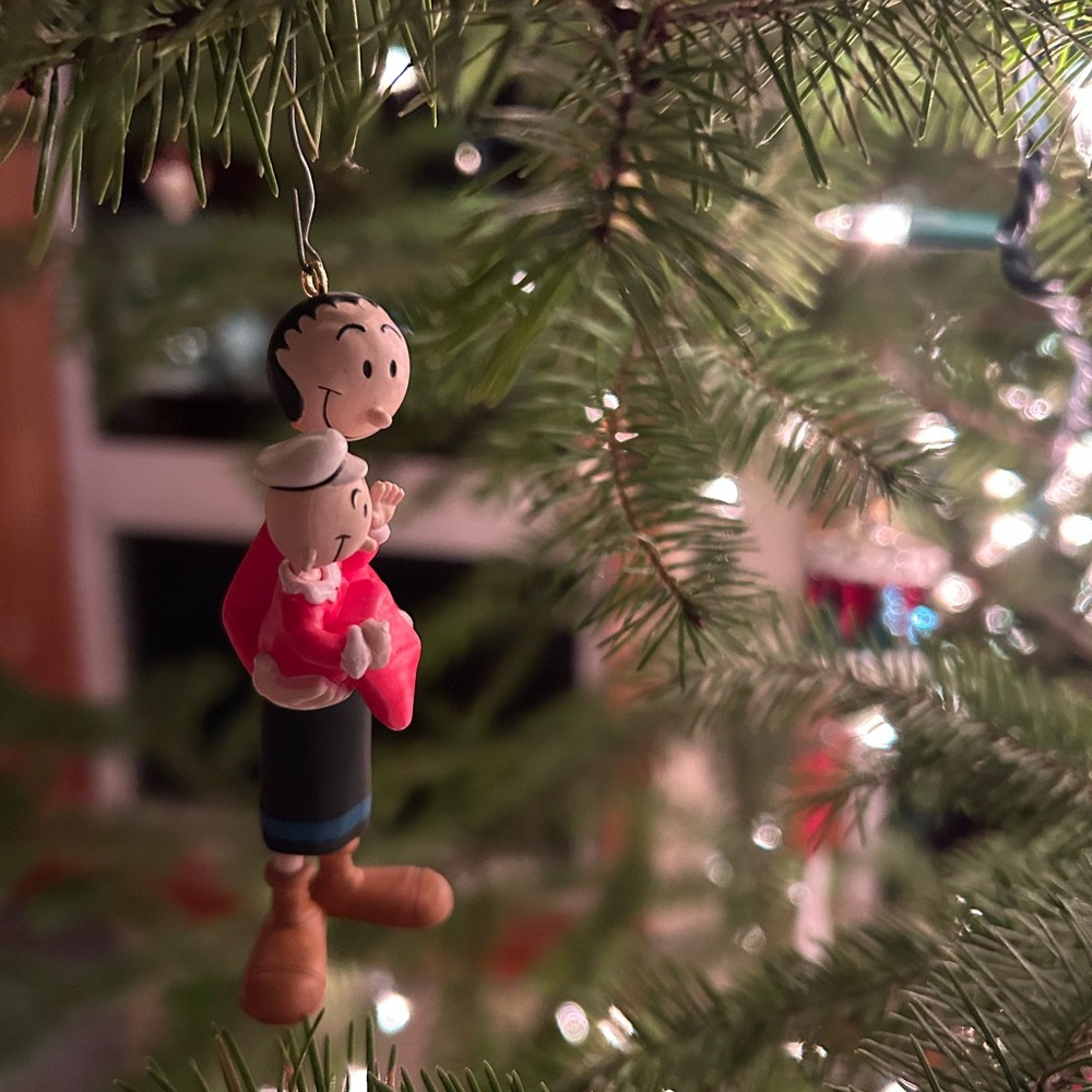 Hallmark Keepsake Olive Oyl with Sweet Pea  Ornament. 1996 New in box.